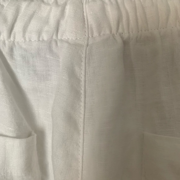 Women’s 100% Linen Drawstring Wide Leg Pants Size M - Picture 8 of 9